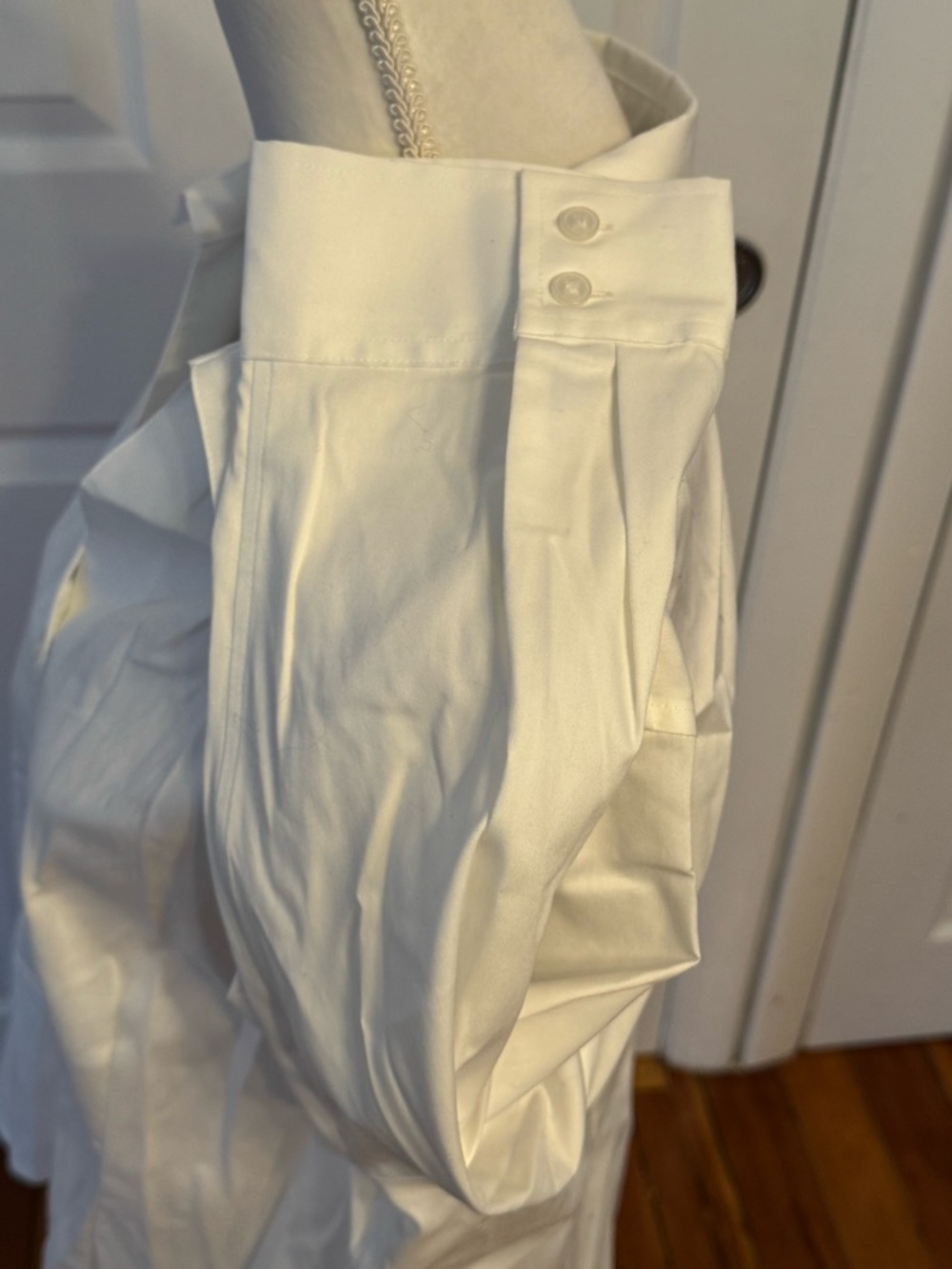 Anne Klein Classic White Collared Button-Up Business Office Y2K Retro Size XL - Picture 4 of 9